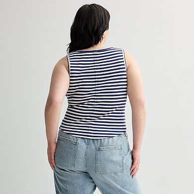 Juniors' Plus Size SO® Seamed Rib Tank Top
