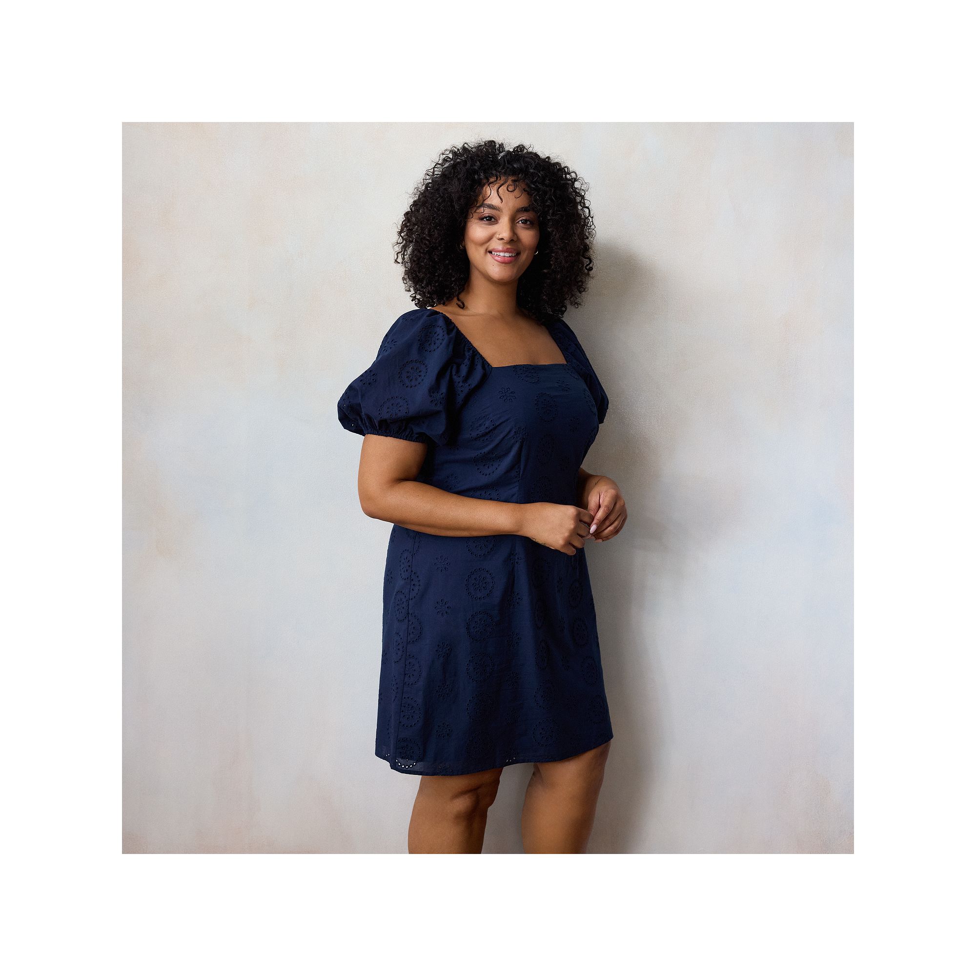 Plus Size LC Lauren Conrad Puffed Sleeve Square Neck Midi Dress, Womens, S