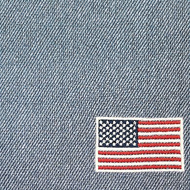 Celebrate Together Americana Denim Embroidered Flag Placemat