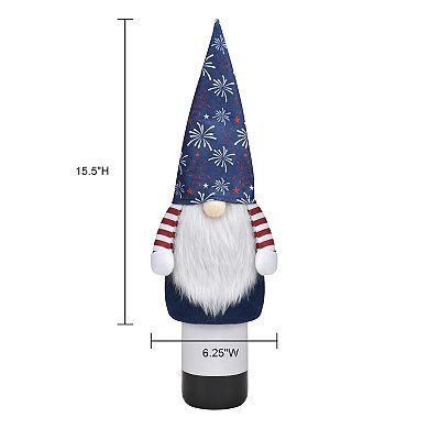 Celebrate Together Americana Gnome Wine Cover
