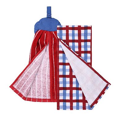 Celebrate Together Americana Tie Top Terry Kitchen Towels 2-Pack