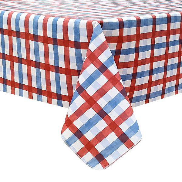 Celebrate Together™ Americana Gingham Tablecloth - Red White Blue (70" ROUND)