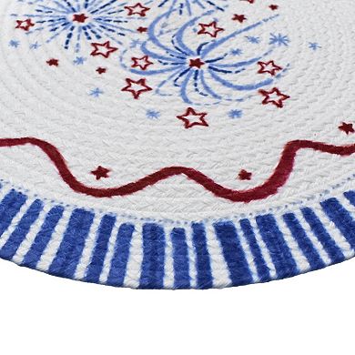Celebrate Together Americana Fireworks Printed Braid Placemat