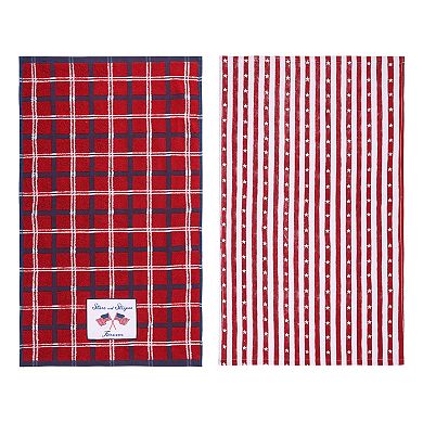 Celebrate Together Americana Flag Patch Kitchen Towels 2-Pack