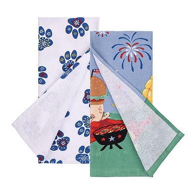 Celebrate Together Americana Picnic Dogs Kitchen Towels 2-Pack