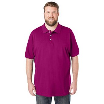 KingSize Men's Big & Tall Shrink-Less Classic Cotton Polo Shirt