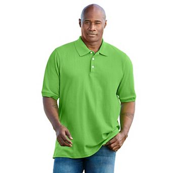 KingSize Men's Big & Tall Shrink-Less Piqué Polo Shirt