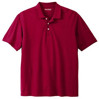 KingSize Men's Big & Tall Shrink-Less Classic Cotton Polo Shirt