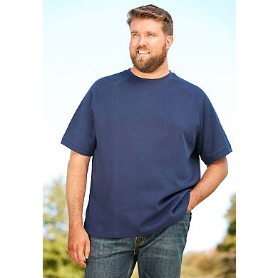 KingSize Men's Big & Tall Short-Sleeve Fleece Sweatshirt