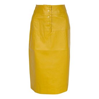 Glossy Pencil Skirt