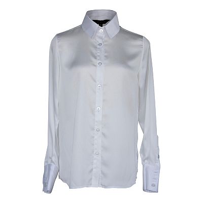 Elegance Silk Blouse In White