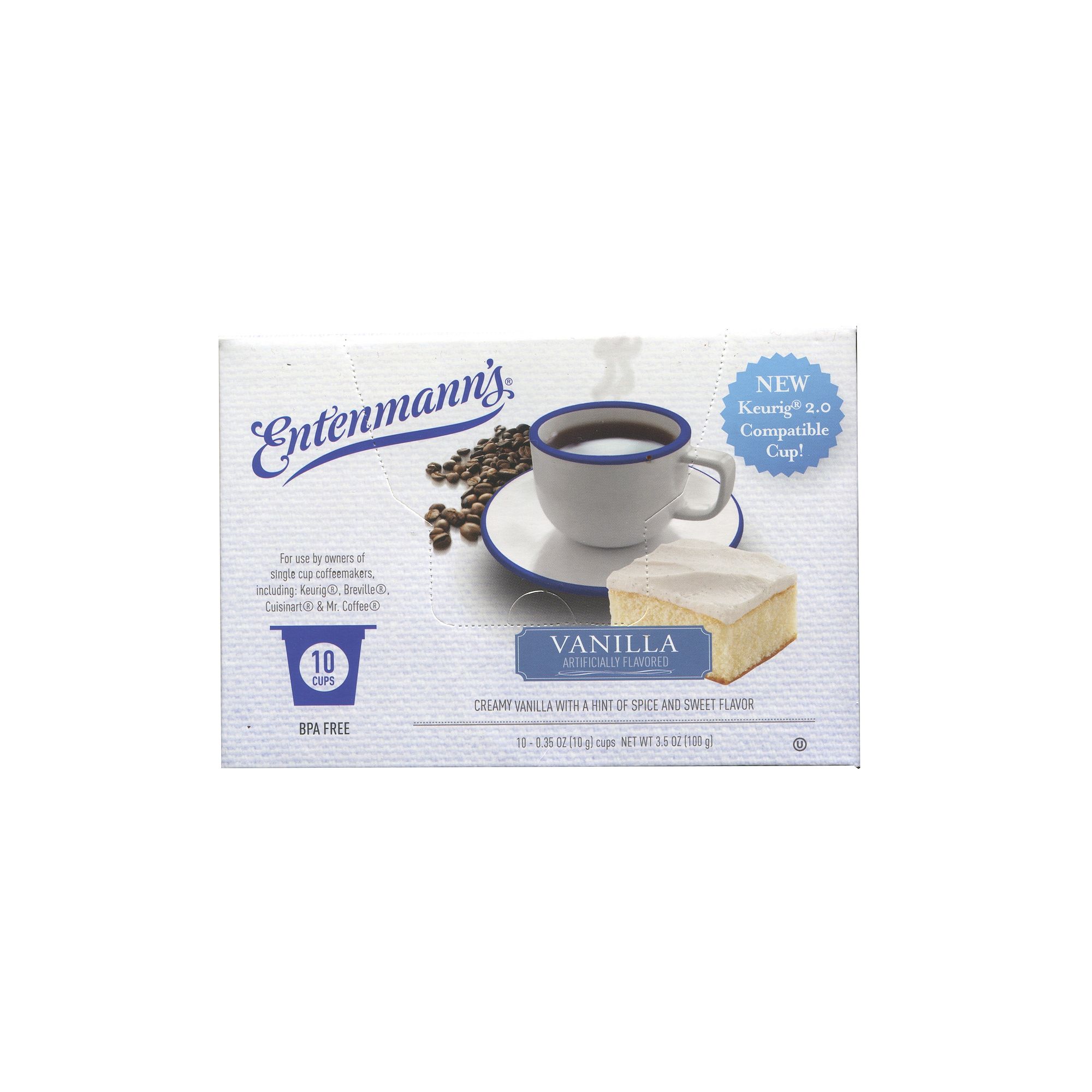 Entenmanns Single Serve Coffee Keurig® K-Cup® Pods 10-Count, White