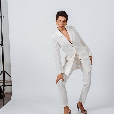 White Tailoring Slim Pants
