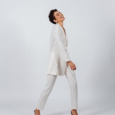 White Tailoring Slim Pants