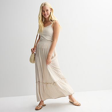 Juniors' SO Tiered Maxi Skirt