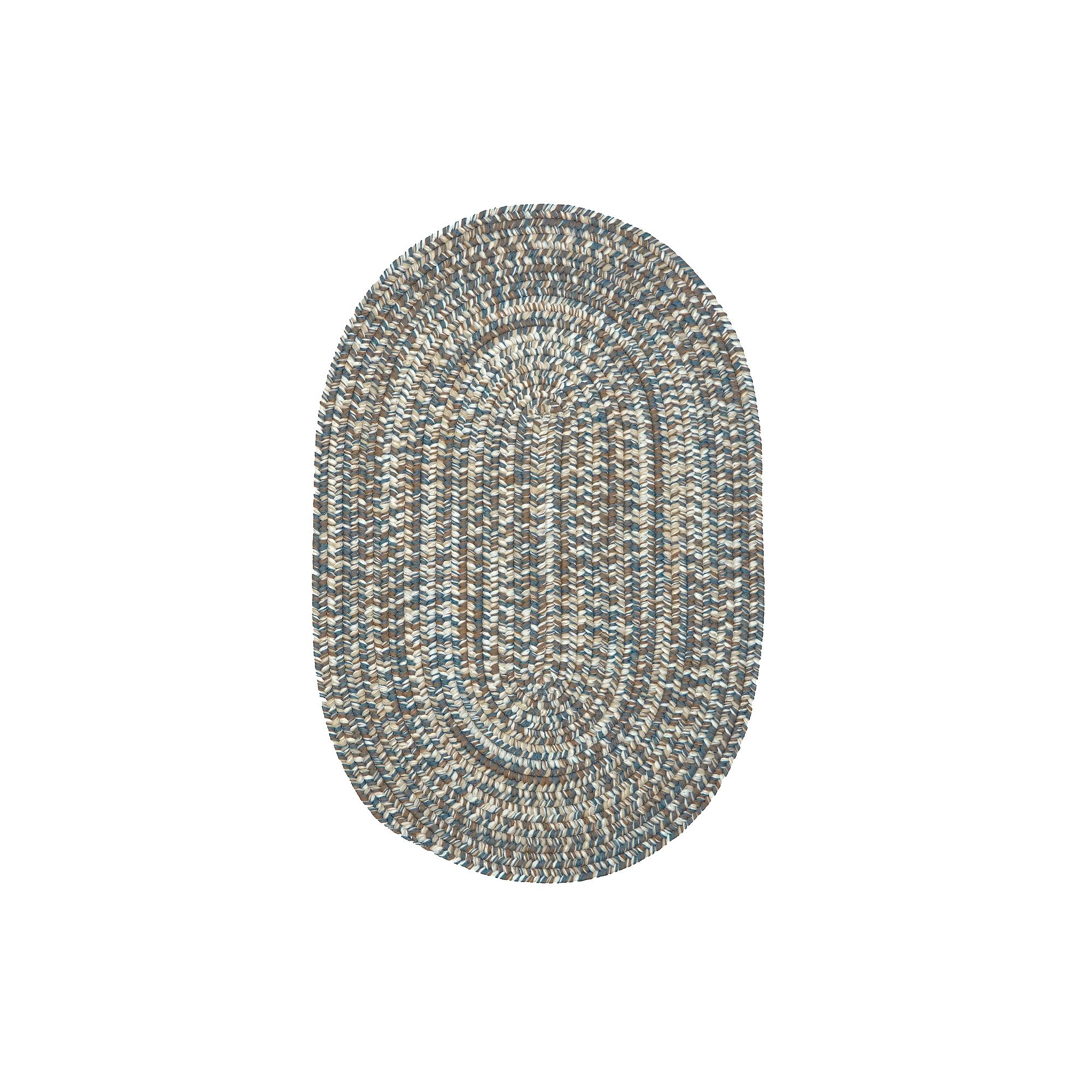 Colonial Mills Tradesman Braided Tweed Area Throw Rug, Earth Blue
