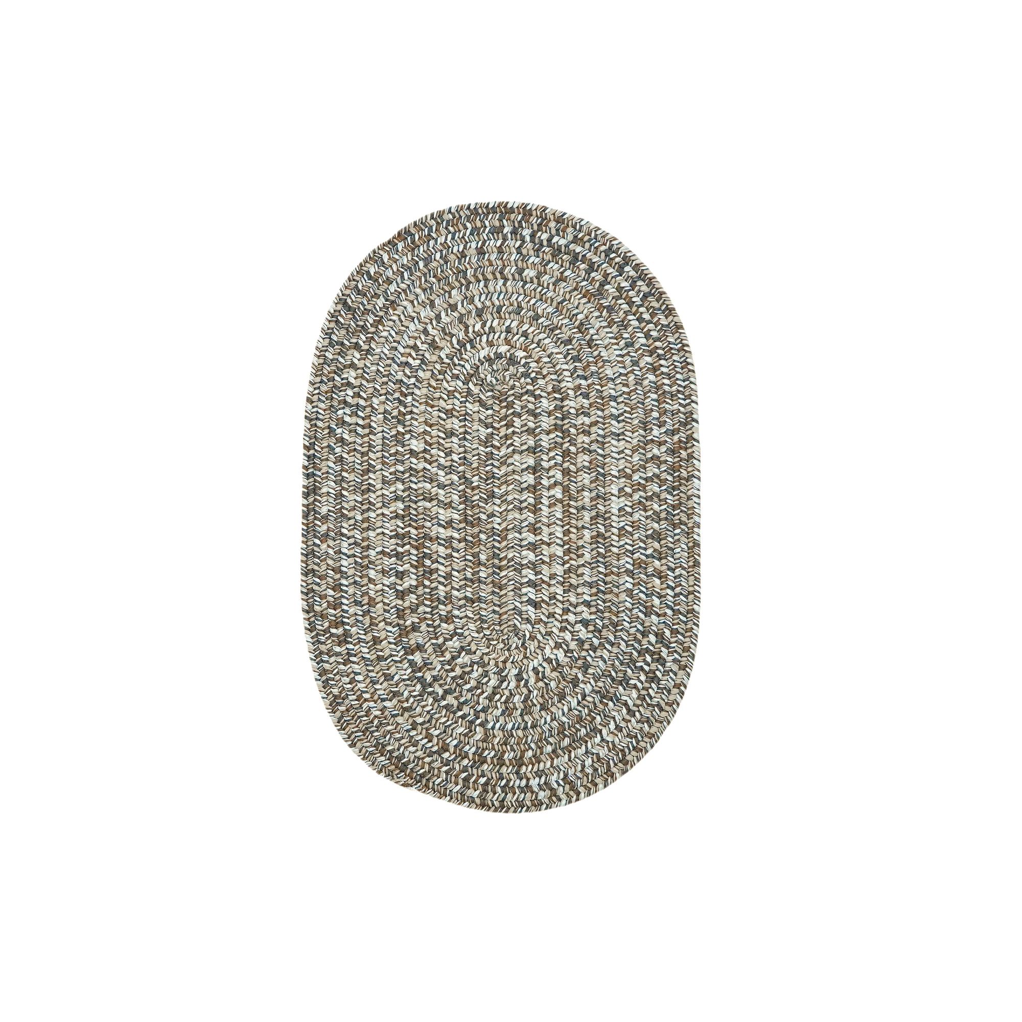 Colonial Mills Tradesman Braided Tweed Area Throw Rug, Natural Grey