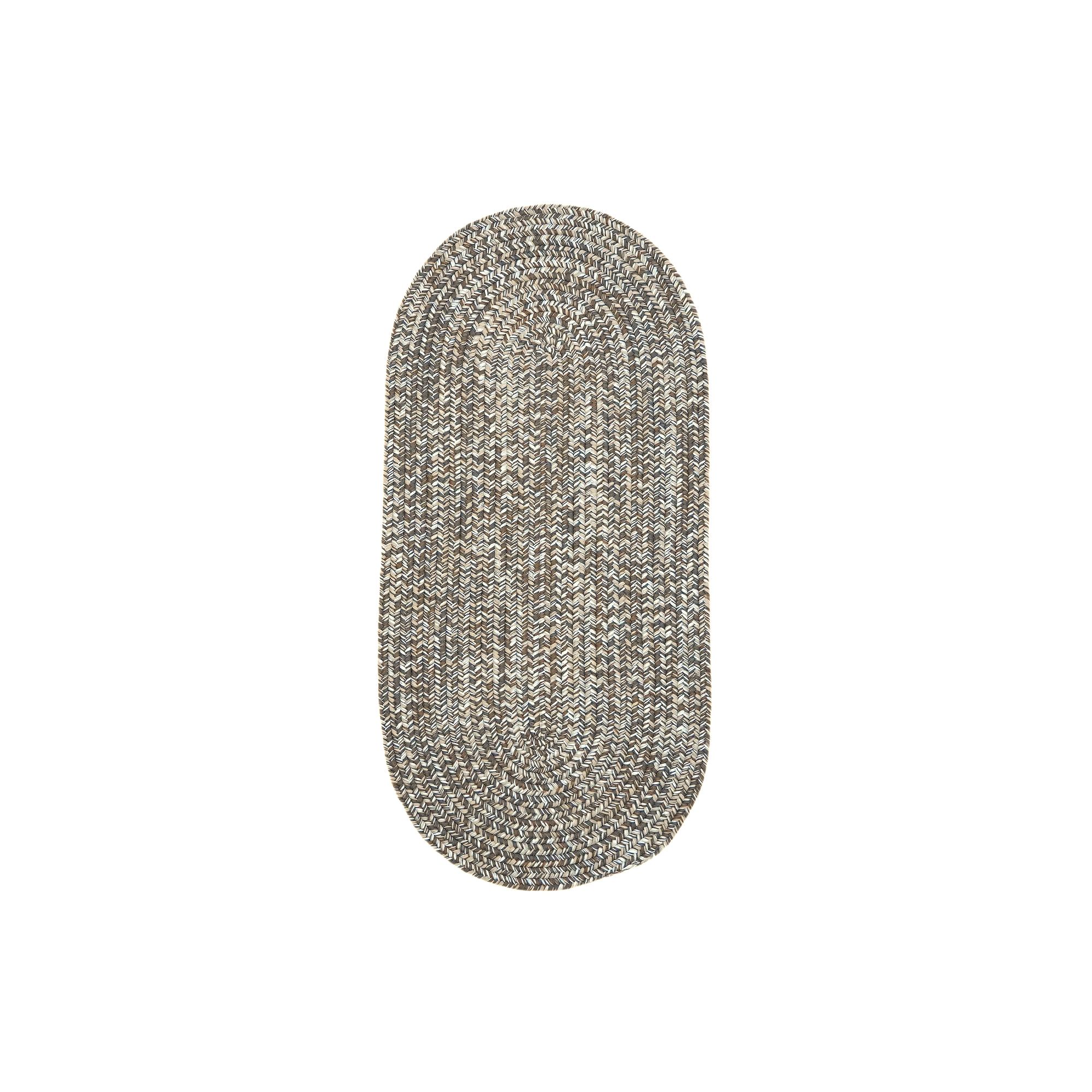 Colonial Mills Tradesman Braided Tweed Runner Throw Rug, Natural Grey