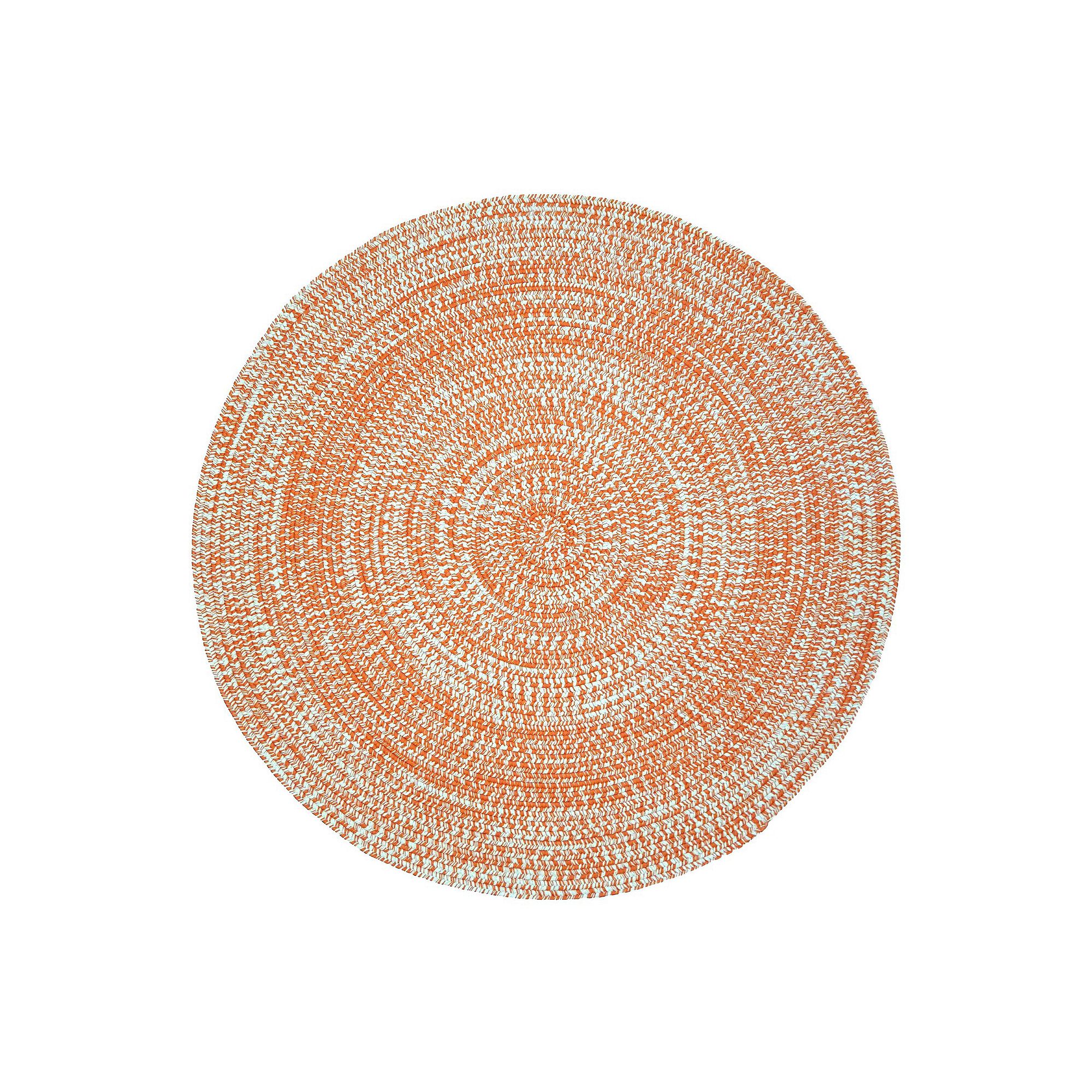 Colonial Mills Madeira Multi Round Area Throw Rug, Rusted Orange