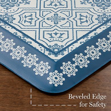 Martha Stewart Comfort Anti-Fatigue Strie Medallion Tile Standing Mat