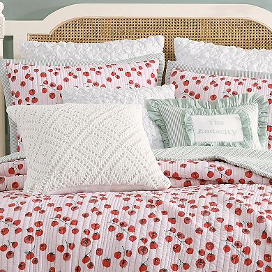 Peri Crochet Diamond Decorative Throw Pillow