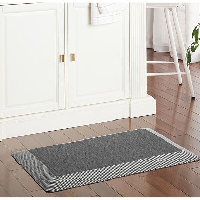 Martha Stewart Mira Modern Heathered Solid Anti-Fatigue Air-Infused Kitchen Mat