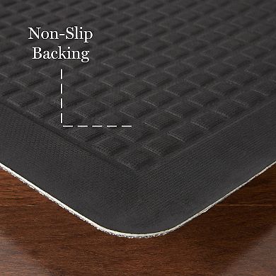 Martha Stewart Mira Modern Heathered Solid Anti-Fatigue Air-Infused Kitchen Mat