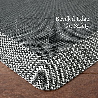 Martha Stewart Mira Modern Heathered Solid Anti-Fatigue Air-Infused Kitchen Mat