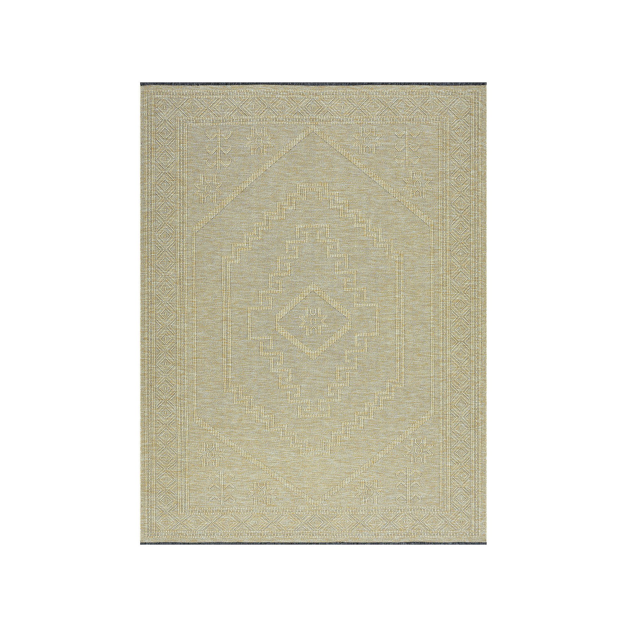 KHL Rugs Alma Amina Medallion Pattern Washable Area Rug, Green