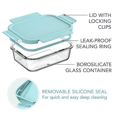 Bentgo 8-Piece Leak-Proof Glass Food Storage Set
