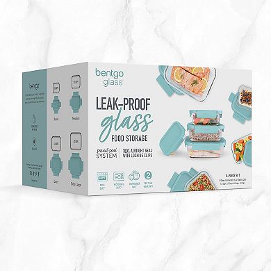 Bentgo 8-Piece Leak-Proof Glass Food Storage Set