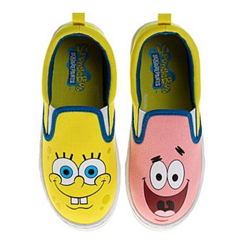 SpongeBob SquarePants Patrick and SpongeBob Slip On Low Top Boys' Canvas Sneakers