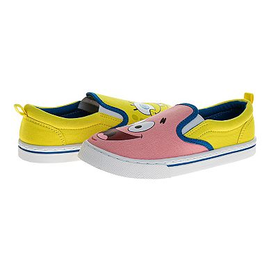 SpongeBob SquarePants Patrick and SpongeBob Slip On Low Top Boys' Canvas Sneakers