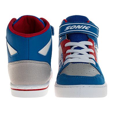 Sonic The Hedgehog Hook and Loop High Top Boys' Canvas Sneakers