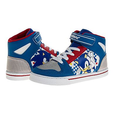 Sonic The Hedgehog Hook and Loop High Top Boys' Canvas Sneakers