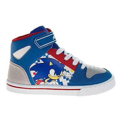 Sonic The Hedgehog Hook and Loop High Top Boys' Canvas Sneakers