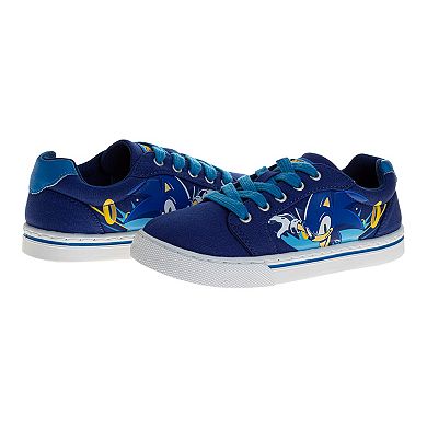 Sonic The Hedgehog Lace Up Low-Top Vintage Casual Boys' Canvas Sneakers