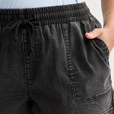 Juniors' Plus Size SO® Mid-Rise Pull-On Shorts