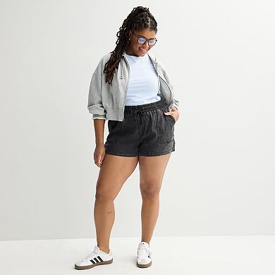 Juniors' Plus Size SO® Mid-Rise Pull-On Shorts