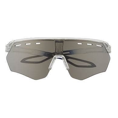 Men's Cali Blue Plastic Shield Sunglasses