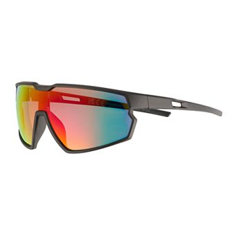 Men's Cali Blue Plastic Shield Sunglasses