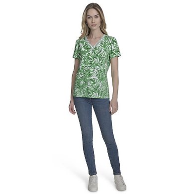 Women's Nautica Short Sleeve V-Neck Top