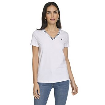 Women's Nautica Short Sleeve V-Neck Top