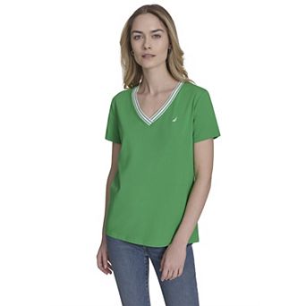 Women's Nautica Short Sleeve V-Neck Top