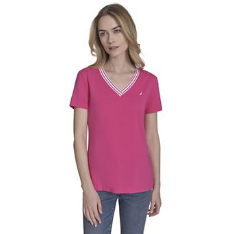 Women's Nautica Short Sleeve V-Neck Top