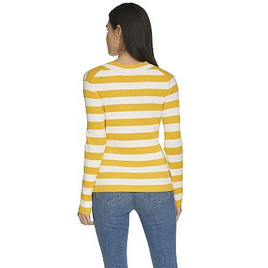 Women's Nautica Striped V-Neck Sweater