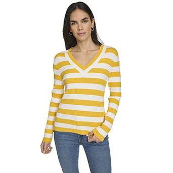 Women's Nautica Striped V-Neck Sweater