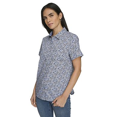 Women's Nautica Short Sleeve Camp Shirt