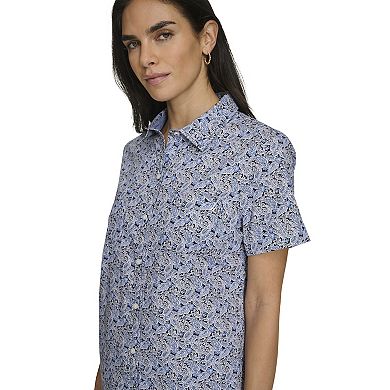 Women's Nautica Short Sleeve Camp Shirt