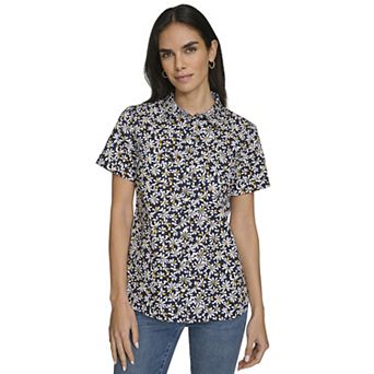 Women's Nautica Short Sleeve Camp Shirt